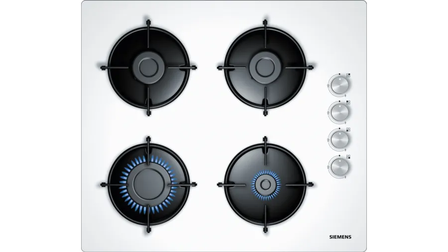 Siemens iQ100 EO6C2PB11OGazlı Ocak 60 cm Sert cam, Beyaz