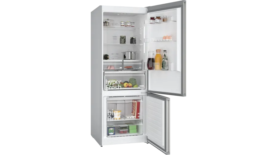 SİEMENS iQ300 KG55NCIE0N Alttan Donduruculu Buzdolabı 186 x 70 cm Kolay temizlenebilir Inox KG55NCIE0N