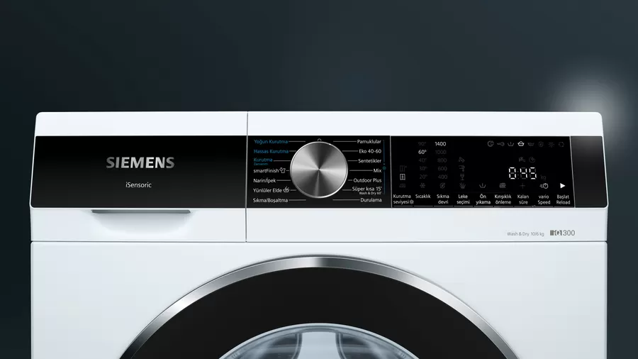 Siemens iQ300 WN54A2X1TR Kurutmalı Çamaşır Makinesi 10/6 kg 1400 dev./dak.